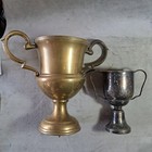 Vintage Afghan Hound Association Dog Show Trophies X2  Engraved With Show Names