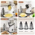 3-in-1 Manual Vegetable Shredder  cheese Grater Hand Crank Rotary Slicer Chopper