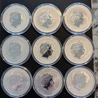 Tuvalu 2017-2021  1 Marvel Super Hero Set Of 9 1oz Silver Coins