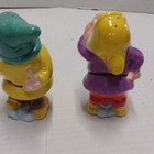 Disney Snow White Dwarfs Ceramic Salt   Pepper Shakers Collectible Set