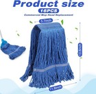 16 Pack Commercial Mop Head Replacements Looped End Wet Mop Head Heavy