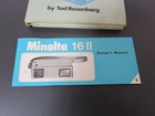 Minolta 16 Guide By Ted Rosenberg Hardcover   Minolta 16ii-camera Owner s Manual