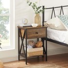 Nightstand modern Bedside End Table Night Stand W  Drawer   Storage Shelf Living