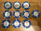 Lot Of 10 Vintage  1 The Mirage Las Vegas Casino Chips Obsolete Closed 1989-1996