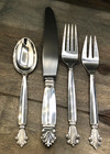 Acanthus By Georg Jensen Sterling Silver 4 Piece Place Setting  Gently Used
