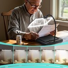 Magnifying Glass With Light And Stand 50 Ultra-bright 9 X 6 Inches  Black 