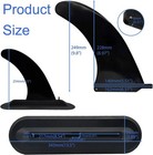 9  Replacement Fin For Paddle Board - Detachable Sup With Screw  Black 
