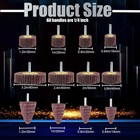 24 Pcs Abrasive Flap Wheel Sander Set 80 Grit 1 4  Shank Drill Die Grinder Kit
