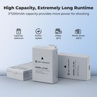 3-pack Lp-e8 Battery And Upgraded Lcd Charger Compatible With Canon Eos Rebel   