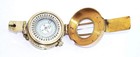 Maritime Treasures Brass Lensatic Compass With Wooden Box Vintage Military Style