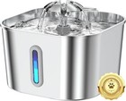 Stainless Steel Cat Water Fountain 74oz 2 2l Automatic Pet Drinking Dispenser
