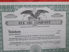 Rare Ele Oil Company Utah Usa Specimen Blank Unused Stock Share Certificate
