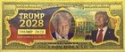 Donald Trump 24k Gold Foil Dollar Bill Potus 2028 Collectible Banknote W  Sleeve