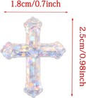 Onlykxy 520pcs Cross Table Confetti Decor Glitter Silvery 