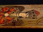 Antique 1800 s Mid East Islamic Qajar Hand-made Lacquer Papier Mache Qalamdan