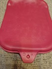 Vintage Rubber Hot Water Bottle With Stopper Pink Starburst Hanging 7 x14  Camp