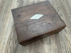 Antique R b Robert Belk Flatware Dovetailed Storage Box W  Drawer And Handles
