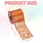 2 5 x 10yard Sparkling Glitters Yarn Ribbon Polyester Mesh Ribbon Rolls orange 