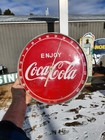 Vintage Enjoy Coca Cola Soda Pop 12  Metal Thermometer Sign Working Made In Usa