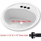 Bathroom Sink Drain Kit 2 Inches  inner  X 1 25  outer   Cool Black 