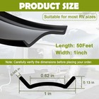 1 Inch Rv Vinyl Trim Molding Insert 50ft Screw Cover Weather Stripping Black