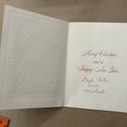 Vintage Mid-century Christmas Card Partridge In A Pear Tree Stained Glass Look 