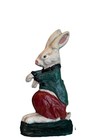 Vintage Cast Iron Bunny Rabbit  Door Stop - Garden Decor - Book End 12 25   