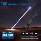 Trustfire T45r 1695 Meter Throw Tactical Lep Flashlight 680lm With Rat Switch