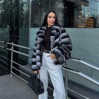 Luxury Chinchilla Jacket Women Real Rex Rabbit Fur Coat Natural Fur Warm Outwear