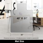 Tapete Para Silla Para Alfombras De Pelo Corto plano Y Sin Rizos 40x51 Pulgadas