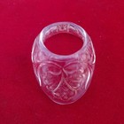 Old Vintage Indo Persian Mughal Ottoman Rock Crystal Engraved Archer Thumb Ring