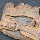 Vintage 1940 s Split Finger Baseball Glove Mitt With Webbing
