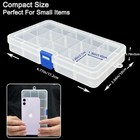 Duofire Plastic Organizer Container Storage Box Adjustable 4 Pack  White 