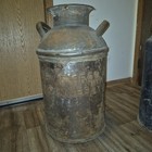 Montevideo Metal Milk Can Dairy Advertising Container  Embossed Montevideo Mn