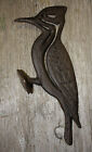 Cast Iron Woodpecker Garden Hanger Statue Rustic Farmhouse Barn Yard Home Decor