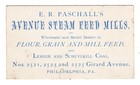 Business Card  Centennial Intl  Exhibition  E r  Paschall s Feed Mills  Pa  1876