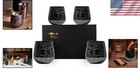 Luxurious Set Of 4 Stemless Wine Glasses - 18 Oz Black Engraved Stainless Steel