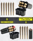4-hole King Size Pre-roll Cone Holder Case  Cigarette Case For 1 Pack  Black 