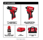 Milwaukee M12 3494-22 Subcompact 2-tool Combo Kit Impact Driver   Drill driver