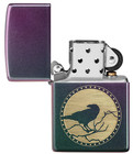 Zippo Laser Engraved Raven On Branch Lighter  Iridescent  49186  New In Box