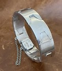 Vintage Vc Taxco Mexico 925 Silver Modernist Heavy Link Bracelet 6 3 4    In   97g