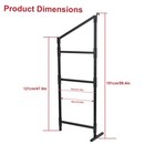 4pcs Cargo Shipping Container Shelving Shelf Brackets 3 Tier 22 x60  Black Steel