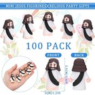 100 Pack Mini Jesus Figurines Bulk Easter Jesus Toys Resin Christ Sav   