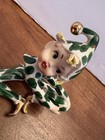 Vintage Lefton Holly Elf Pixie Ceramic Figurine Spaghetti Hair Christmas