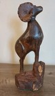 Vintage Bighorn Sheep Ram Hand Carved Ironwood Sculpture Art 13  Tall Solid Wood