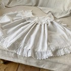 White Antique French Cape Broderie Anglaise Lace Cotton