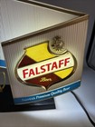 Vintage 1960s Falstaff Beer Motion Clock Sign Toasting Mugs Light   Motor Work