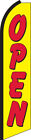 Open Yellow red 15  Tall Swooper Flag   Pole Kit Feather Super Bow Banner