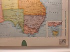 Vintage Australia Atlas Map From A 1967 Mid-century Modern World Book Atlas