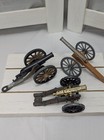Vintage Civil War Military Cannon Replica Artillery Weapon Collectibles Lot Of 3